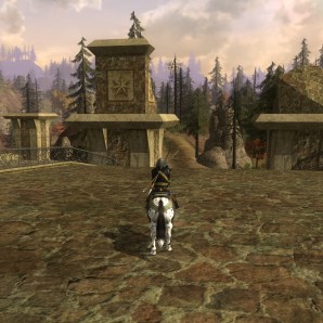 ...but the Trollshaws suddenly feature reddish mountains and spruces?