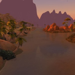 Standing on the bridge between Durotar and the Barrens. A bit more subtle, but still noticeable.